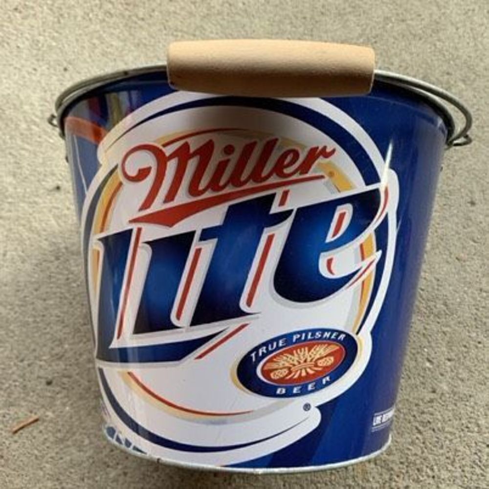 Miller Lite 2007 Basketball Metal Ice Bucket